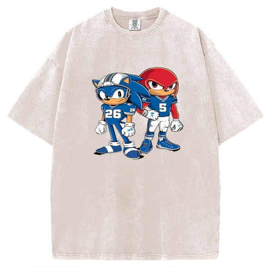Sonic and knuckles Montgomery Gibbs like Detroit lions T-shirt/Sweatshirt