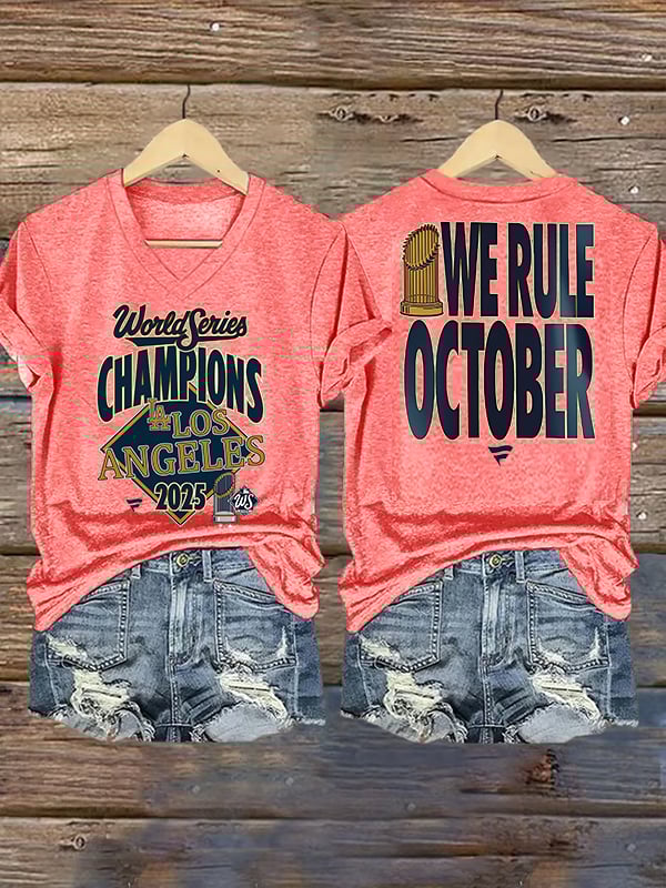 Women's champion Baseball Print Casual T-Shirt