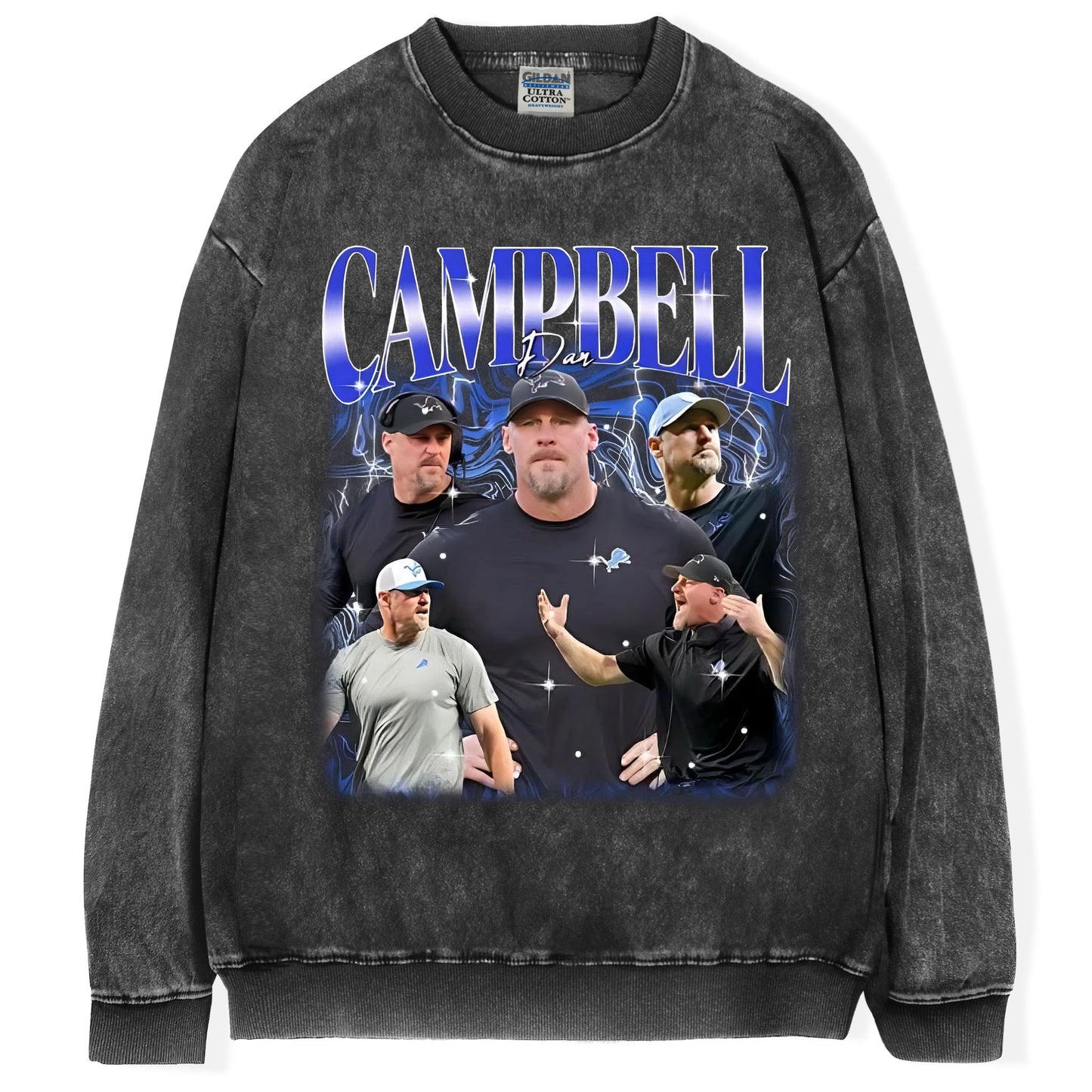 Detroit Lions Dan Campbell Retro 90s Style Shirt,Detroit Lions Football Sweatshirt