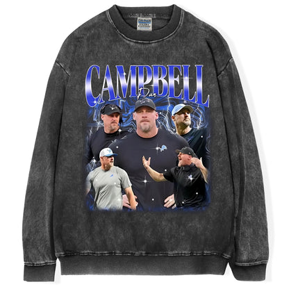 Detroit Lions Dan Campbell Retro 90s Style Shirt,Detroit Lions Football Sweatshirt