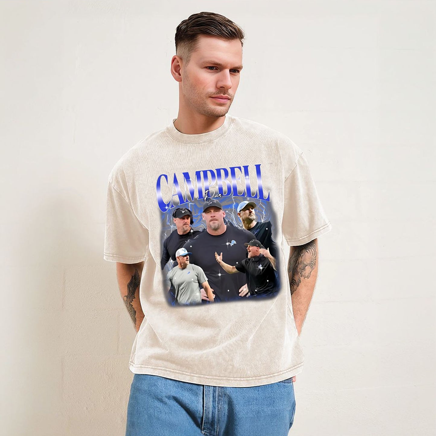 Detroit Lions Dan Campbell Retro 90s Style Shirt,Detroit Lions Football Sweatshirt