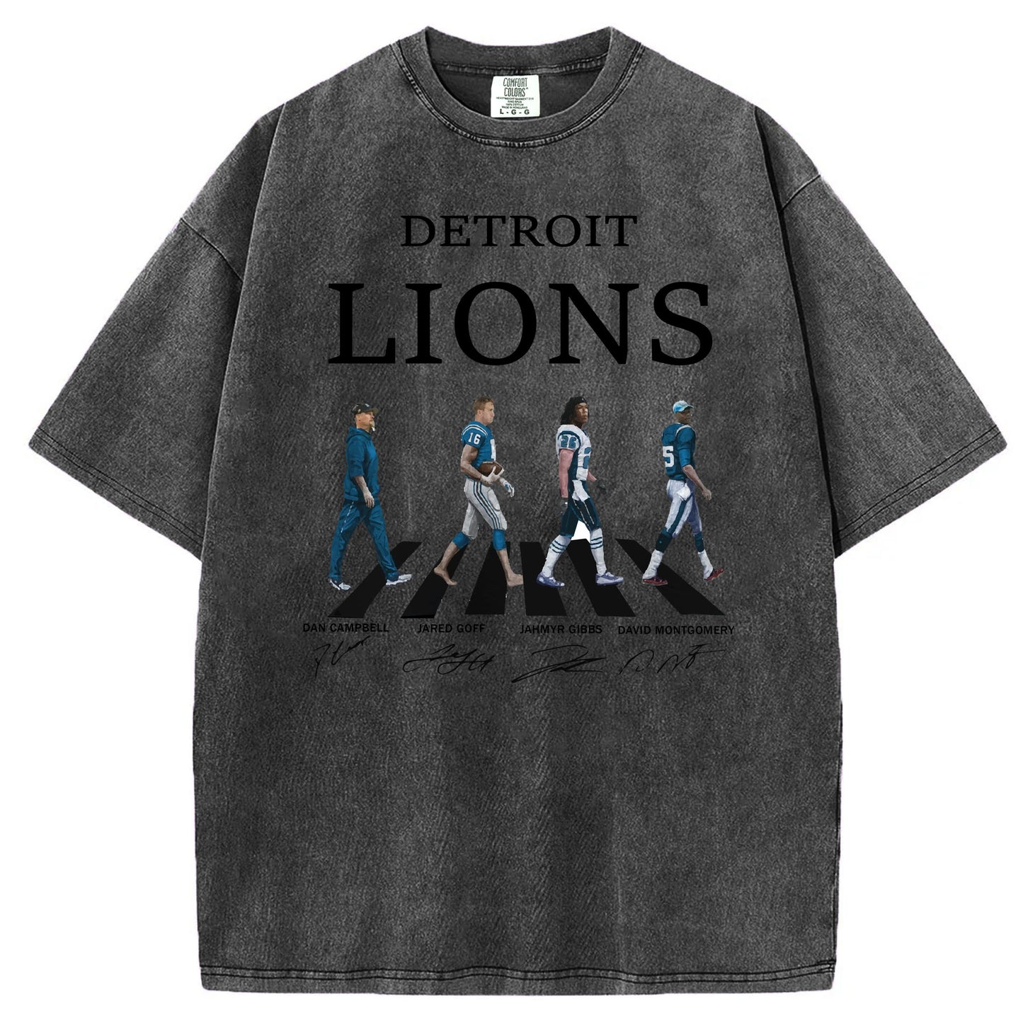 Lions Walking Abbey Road Signatures Football T-shirt/Sweatshirt