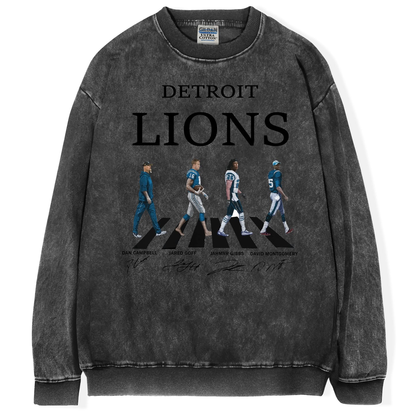 Lions Walking Abbey Road Signatures Football T-shirt/Sweatshirt