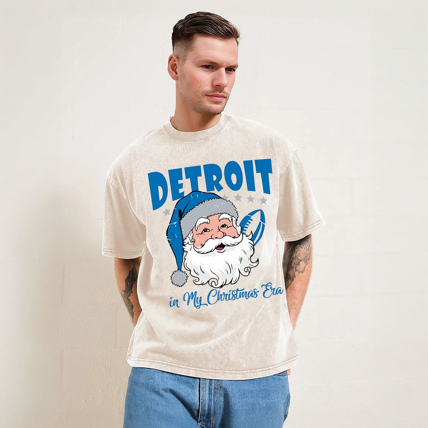 Vintage Detroit Football In My Christmas Era T-Shirt/Sweatshirt