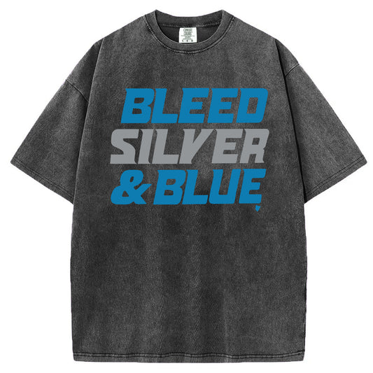 Detroit Football: Bleed Silver & Blue T-shirt/Sweatshirt