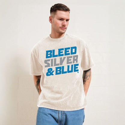 Detroit Football: Bleed Silver & Blue T-shirt/Sweatshirt