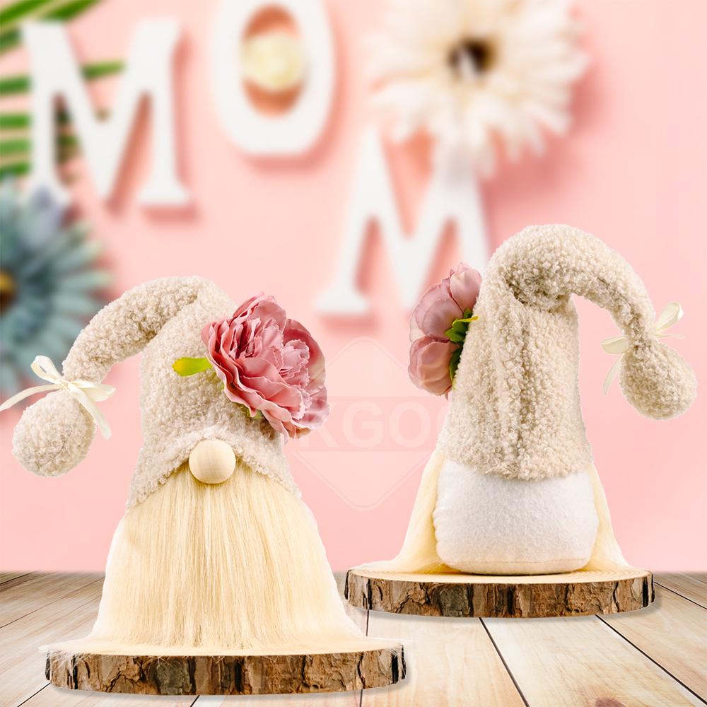 Handmade Carnations Gnome For Mother's Day Gift