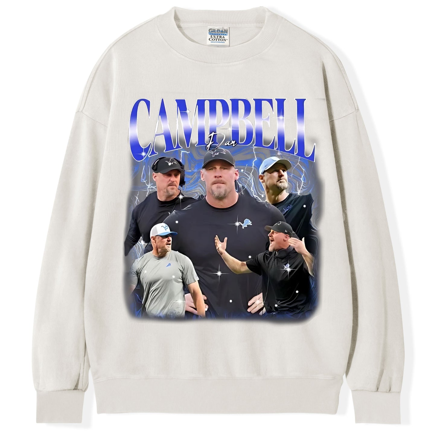 Detroit Lions Dan Campbell Retro 90s Style Shirt,Detroit Lions Football Sweatshirt
