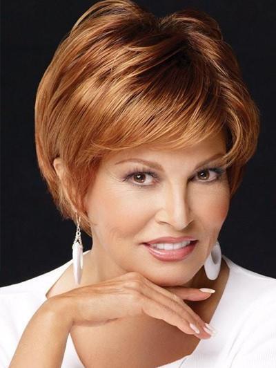 Fluffy Curls Hair Oblique Bangs Short Hair