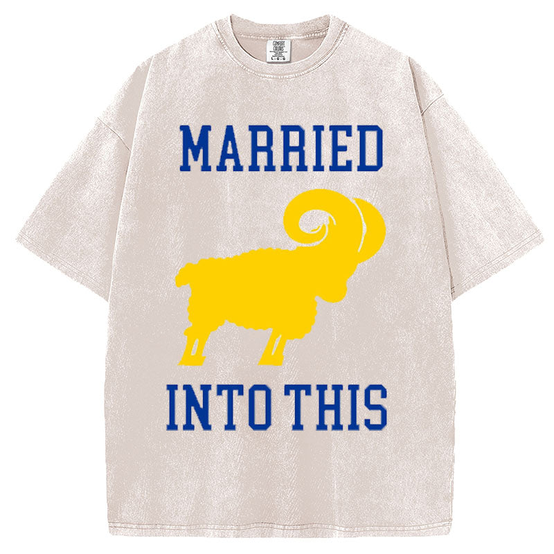 Rams Sweatshirt, Married Into This T Shirt, Los Angeles Football, Gift for Rams Fan