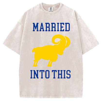 Rams Sweatshirt, Married Into This T Shirt, Los Angeles Football, Gift for Rams Fan