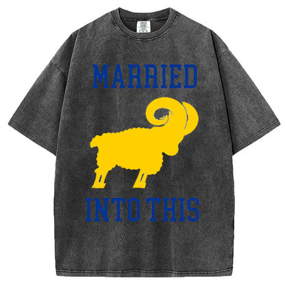 Rams Sweatshirt, Married Into This T Shirt, Los Angeles Football, Gift for Rams Fan