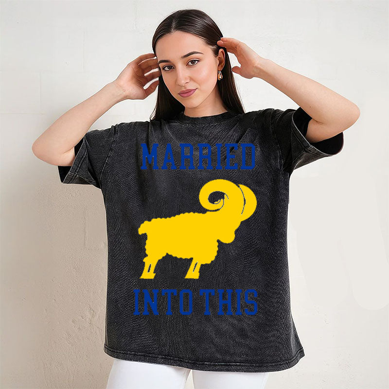 Rams Sweatshirt, Married Into This T Shirt, Los Angeles Football, Gift for Rams Fan