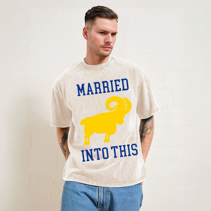 Rams Sweatshirt, Married Into This T Shirt, Los Angeles Football, Gift for Rams Fan