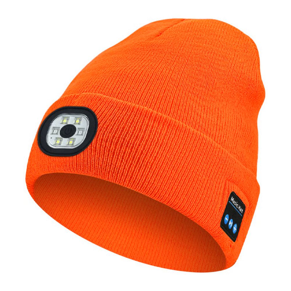 LED Bluetooth Beanie - Bluetooth Beanie With LED Headlamp