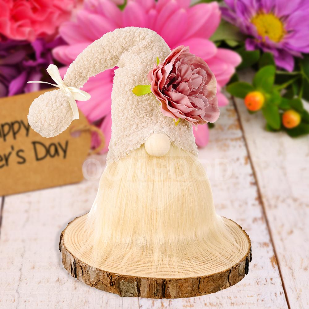 Handmade Carnations Gnome For Mother's Day Gift