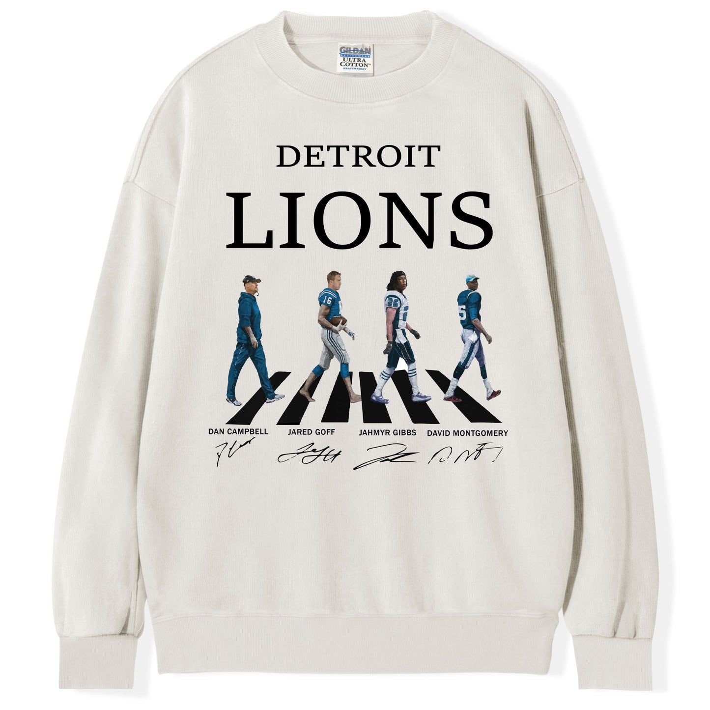 Lions Walking Abbey Road Signatures Football T-shirt/Sweatshirt