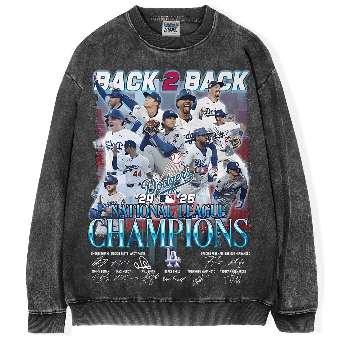 Dodgers Champions Back 2 Back 2025 T-Shirt/Sweatshirt