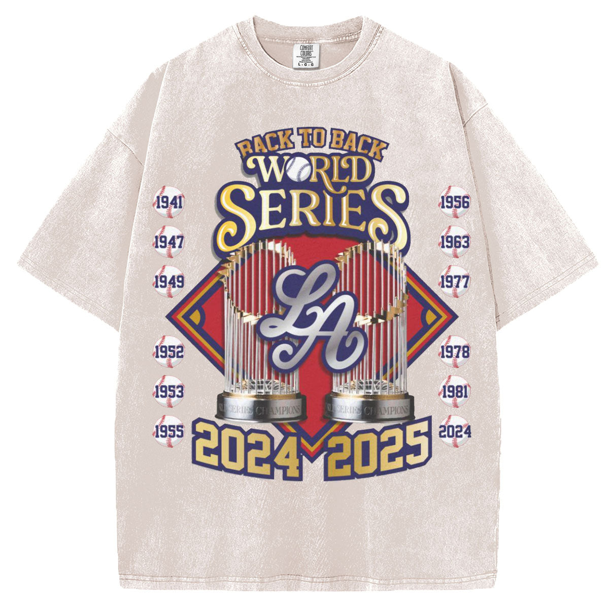 Back to Back Champions LA Baseball T-Shirt/Sweatshirt
