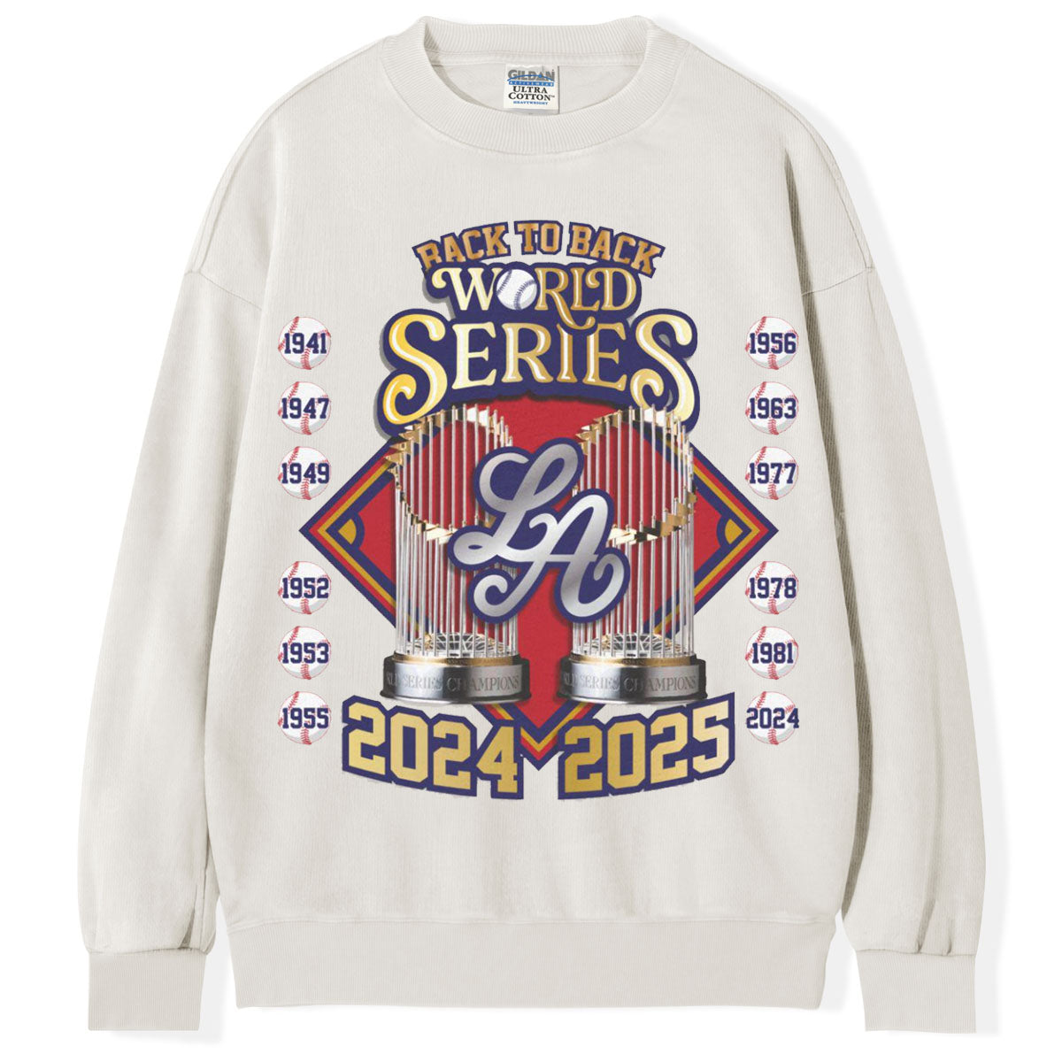 Back to Back Champions LA Baseball T-Shirt/Sweatshirt