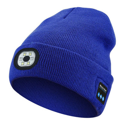 LED Bluetooth Beanie - Bluetooth Beanie With LED Headlamp