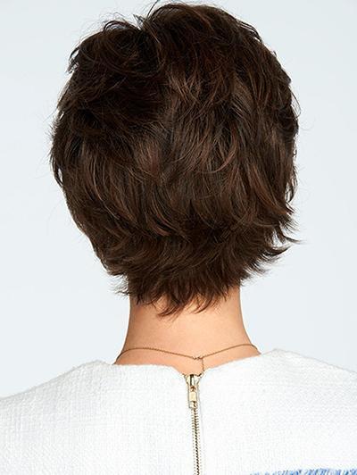 Women Brown Short Straight Hair Wigs