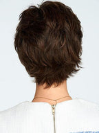 Women Brown Short Straight Hair Wigs