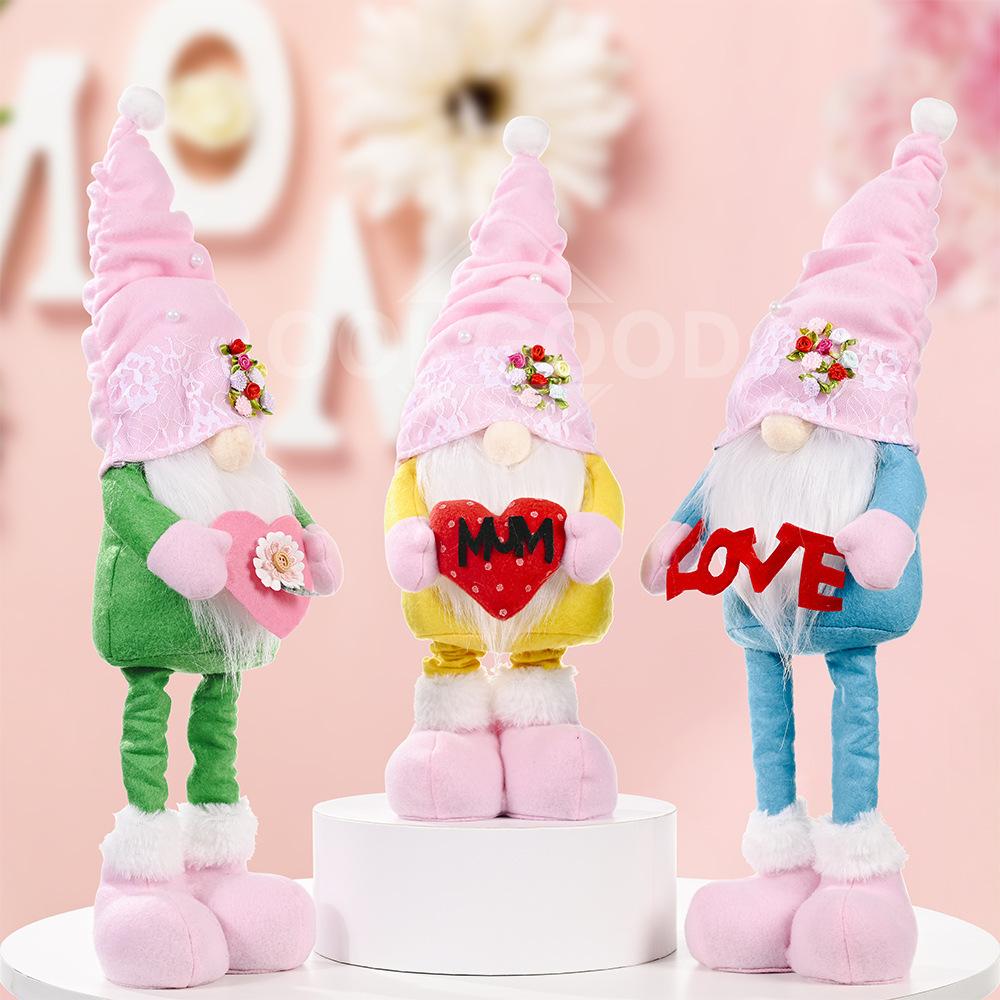 Lovely Plush Gnome With Love Heart For Mother's Day Gift