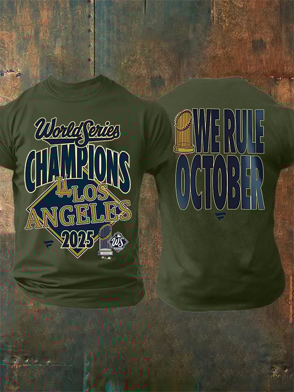 Men's   champion Baseball Print Casual  T-Shirt