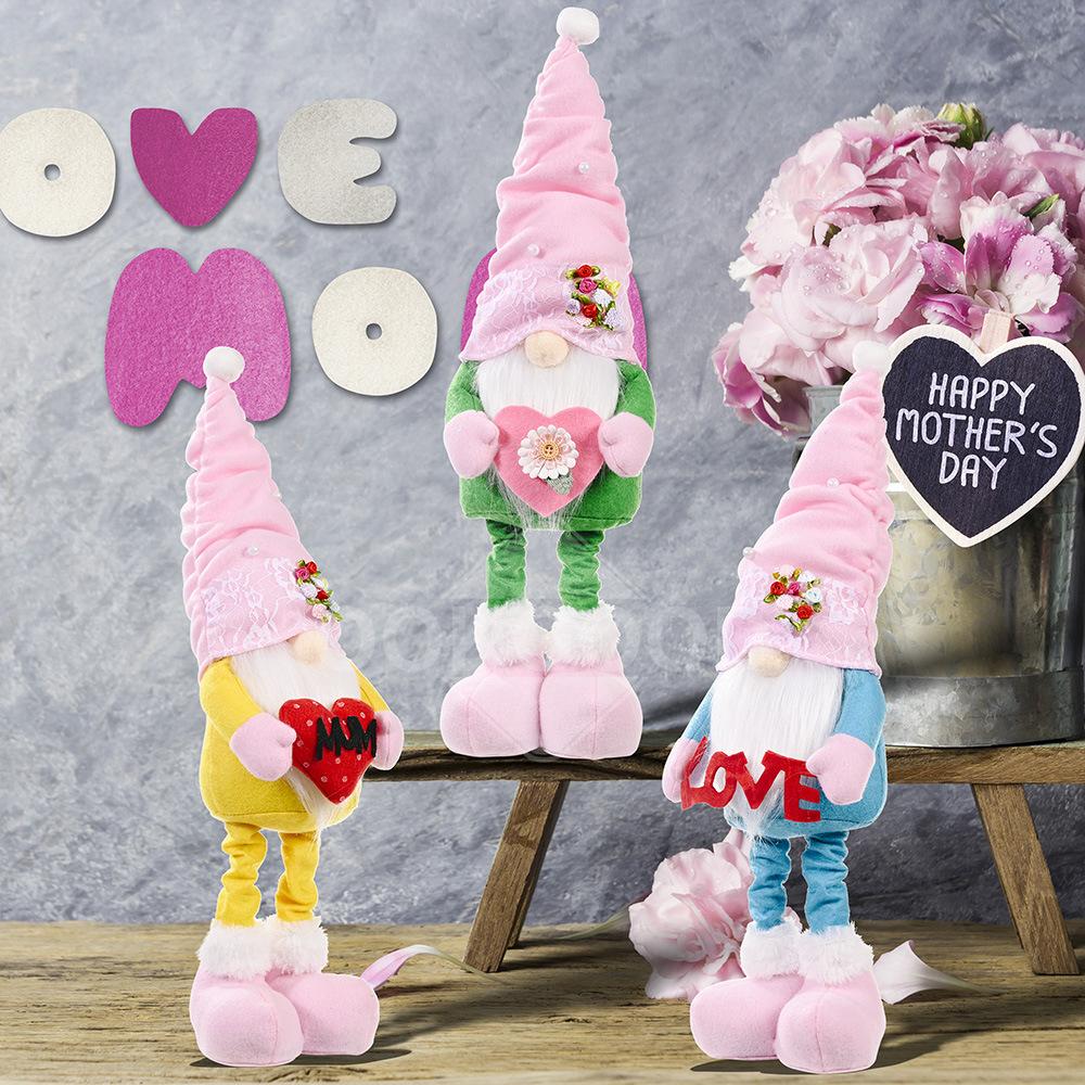 Lovely Plush Gnome With Love Heart For Mother's Day Gift