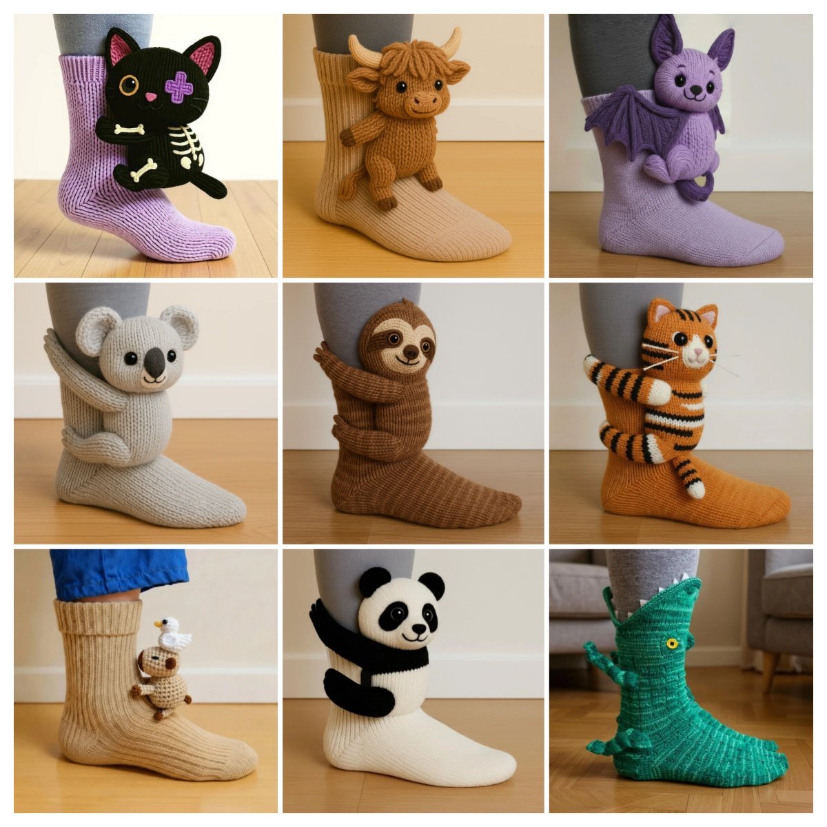 🎁Cosy 3D Knit Animal Socks, Cute & Comfy for You or a Lovely Gift 💝