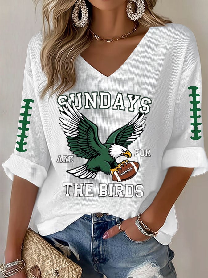 Women's Football Casual Printed Short-Sleeve T-Shirt
