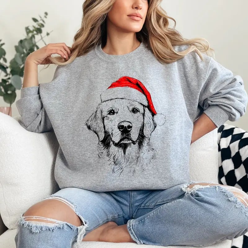 🎅Christmas Dog Sweatshirts - 50 Dog Breeds - Unisex Festive Pullovers🐾💖