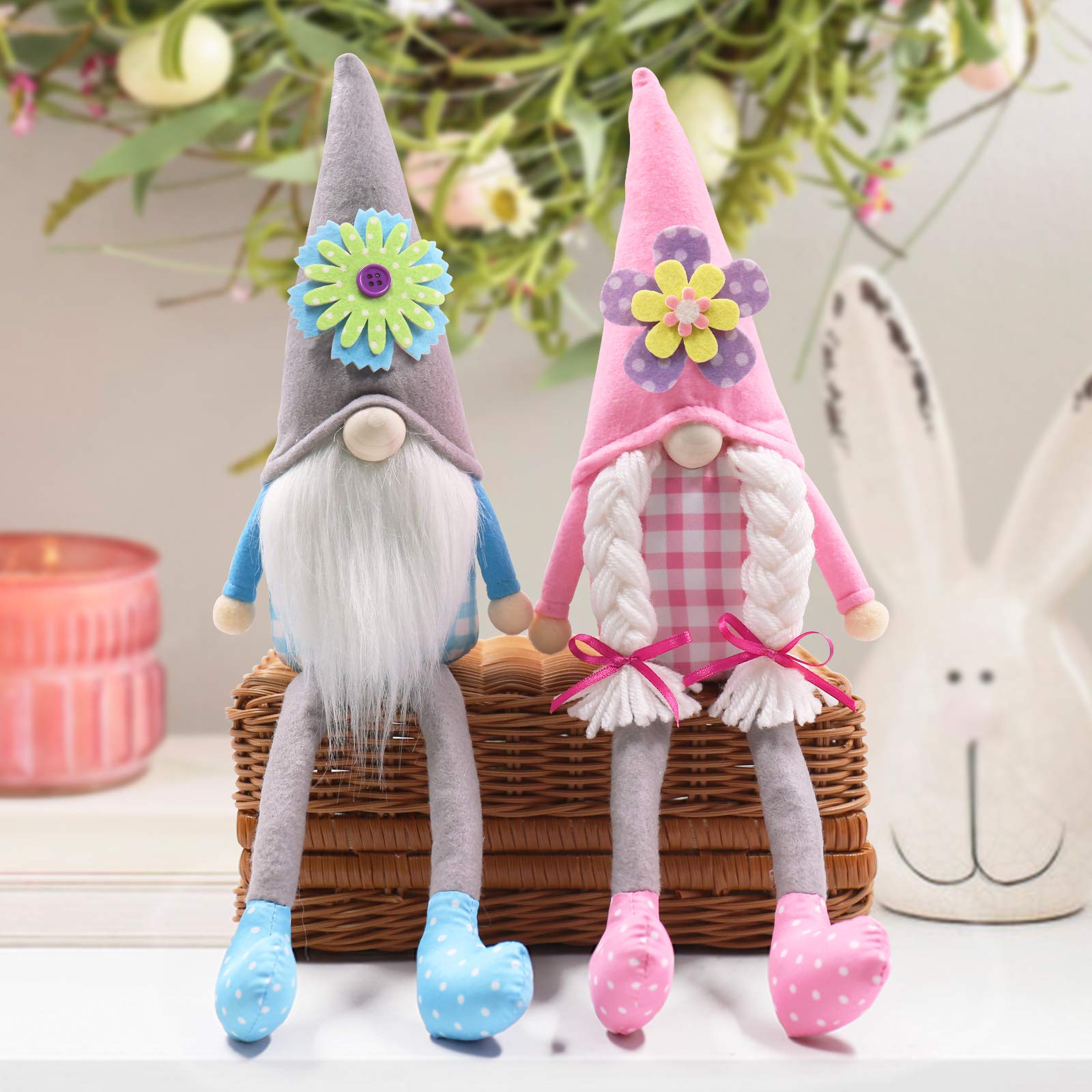 Spring Flower Plush Gnome Doll
