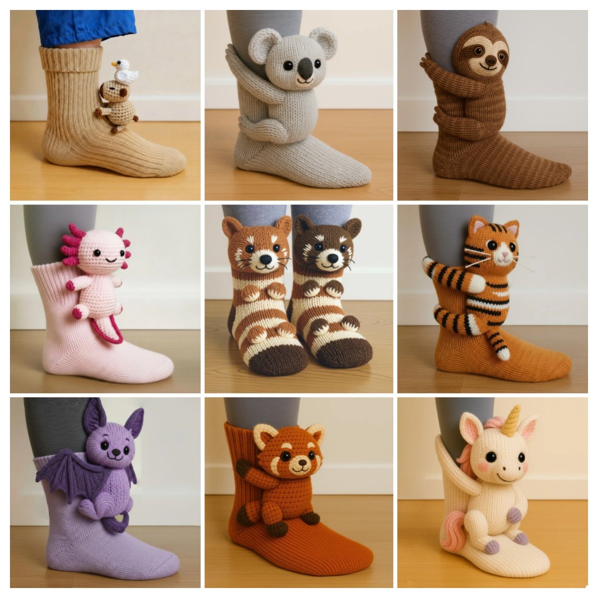🎁Cosy 3D Knit Animal Socks, Cute & Comfy for You or a Lovely Gift 💝