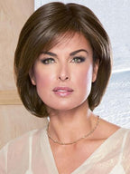 Women's Short Straight Hair Dark Brown Wig