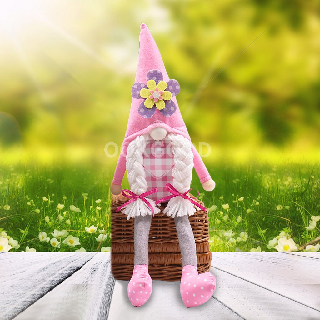 Spring Flower Plush Gnome Doll