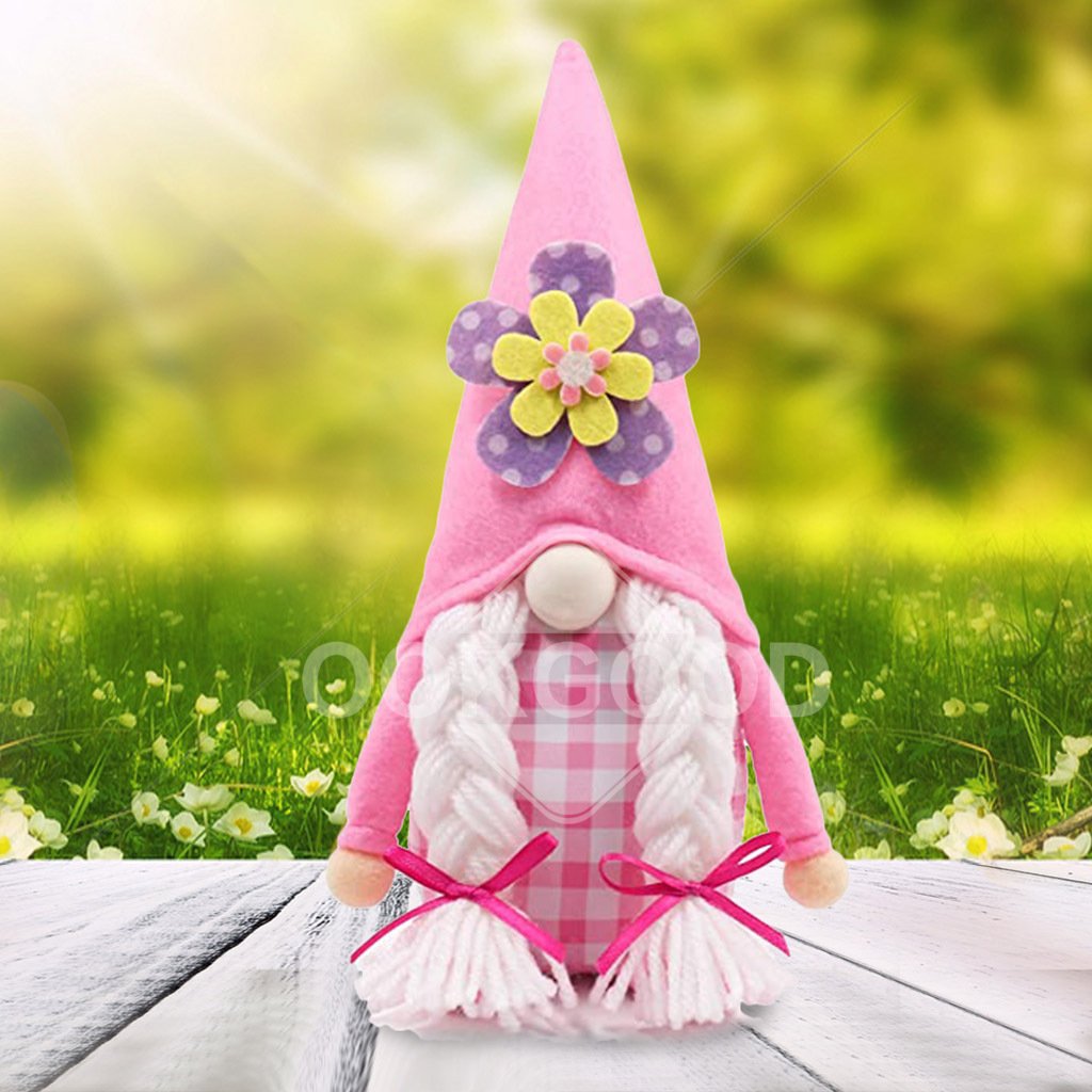 Spring Flower Plush Gnome Doll