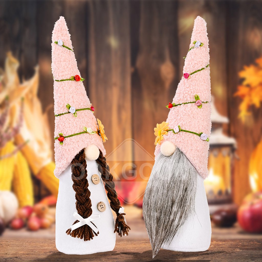 Handmade Plush Gnome Ornament For Holiday Gift