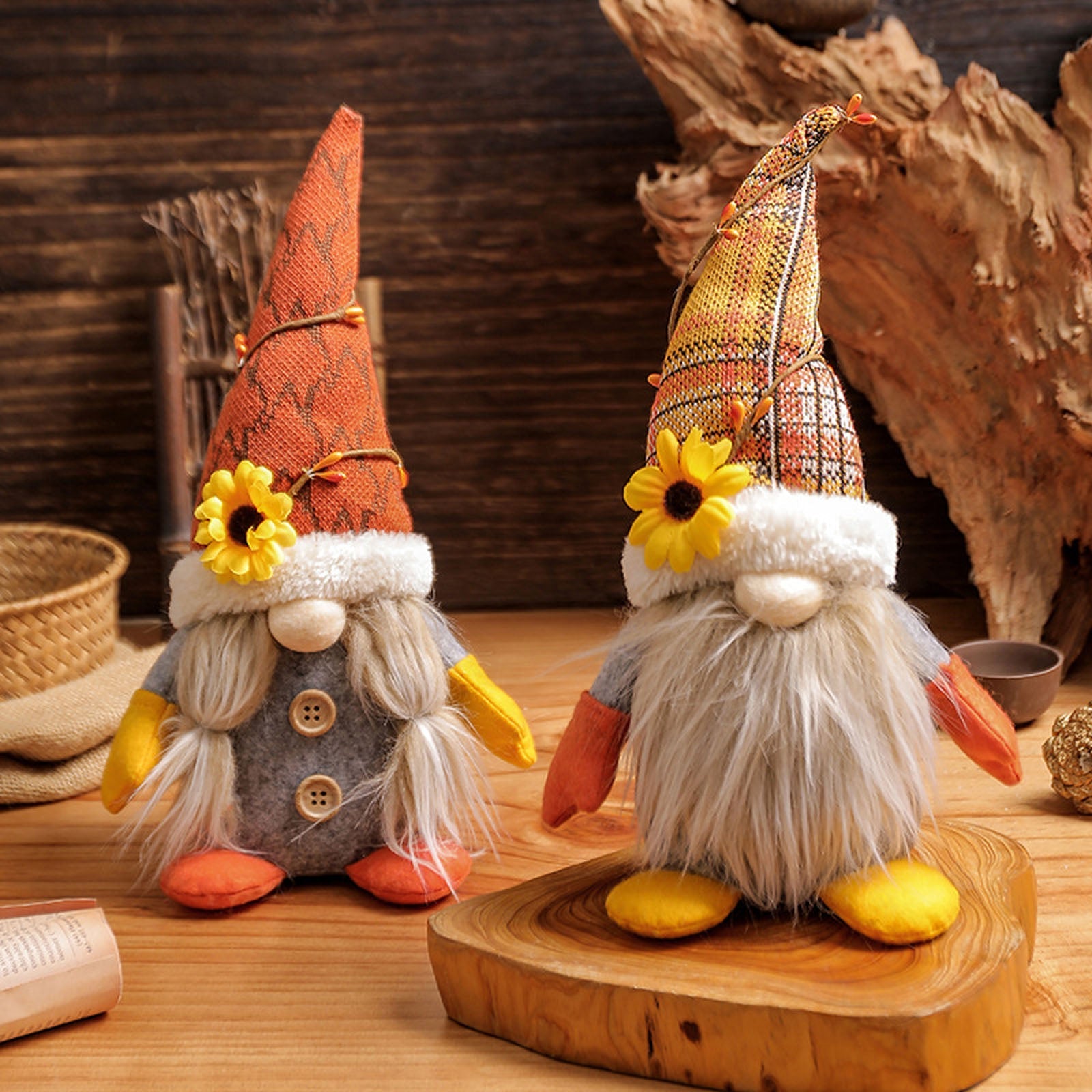 Sunflower Plush Gnome Family