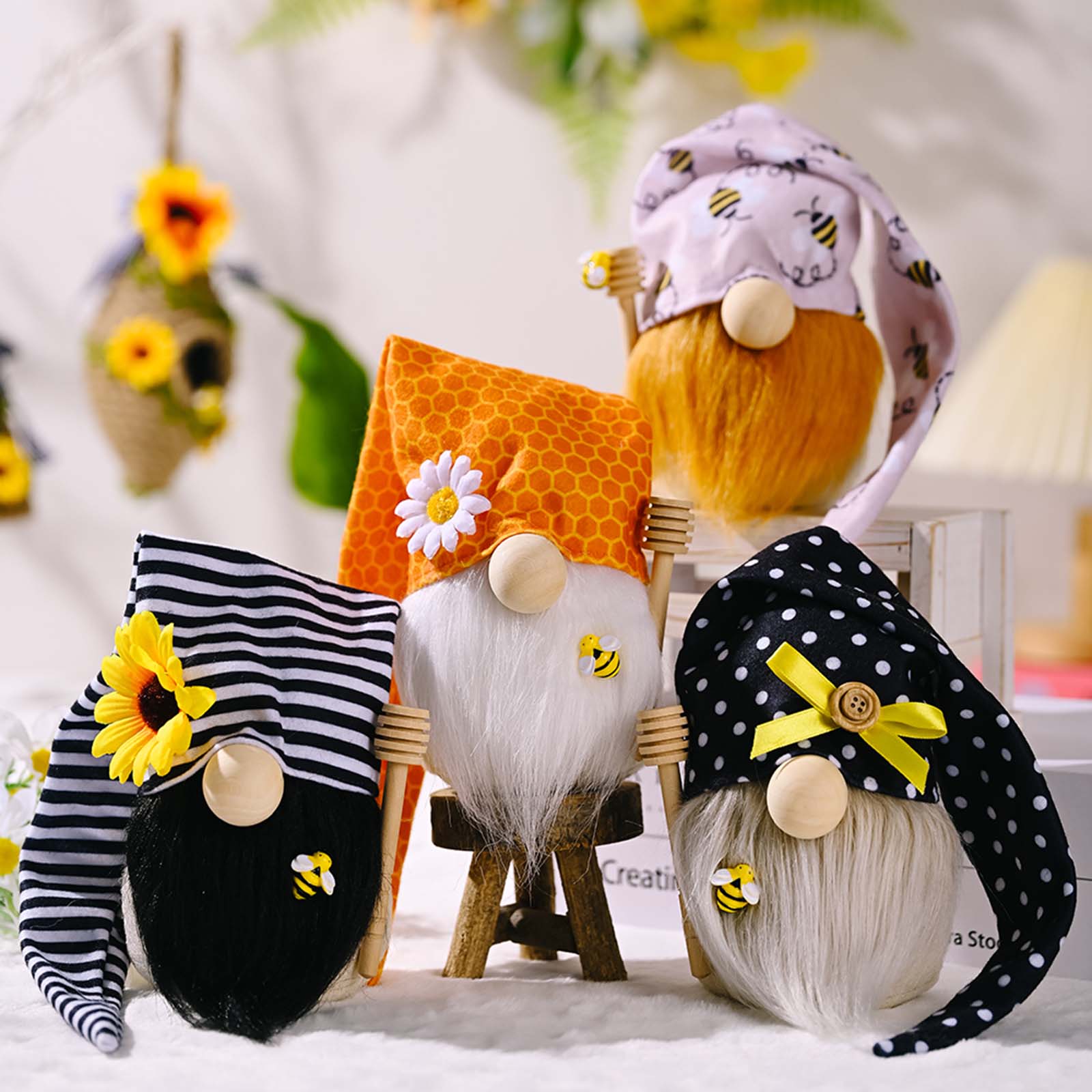 Bee Gnome Doll With Long Hat