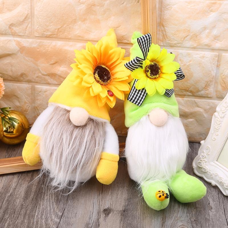 Handmade Plush Gnome With Sunflower And Bee For Holiday Gift