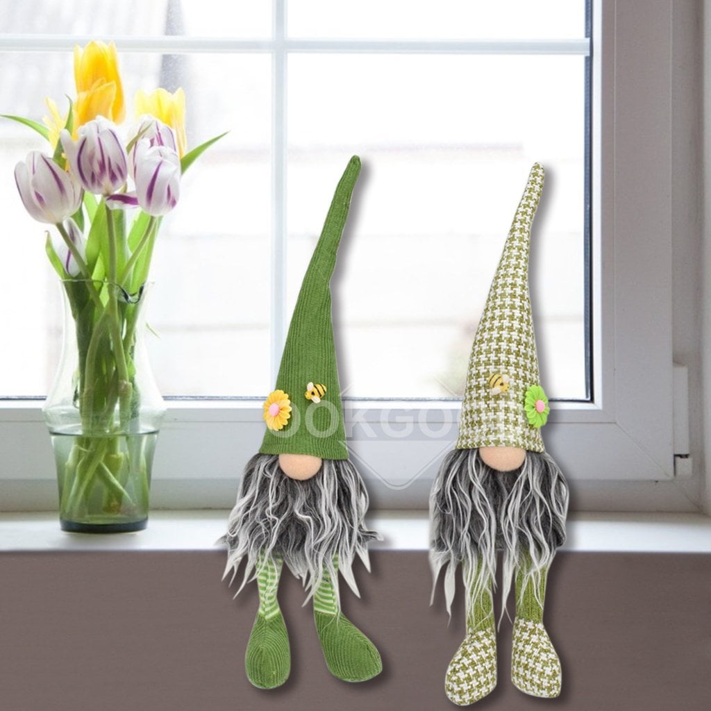 Handmade Spring Plush Gnome Doll For Holiday Gift And Home Deco