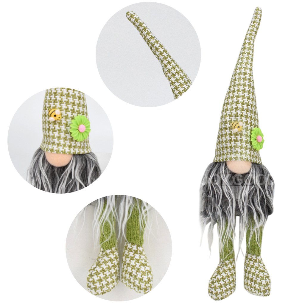 Handmade Spring Plush Gnome Doll For Holiday Gift And Home Deco