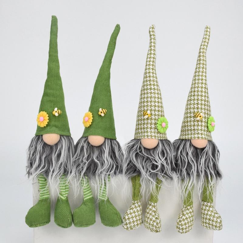 Handmade Spring Plush Gnome Doll For Holiday Gift And Home Deco