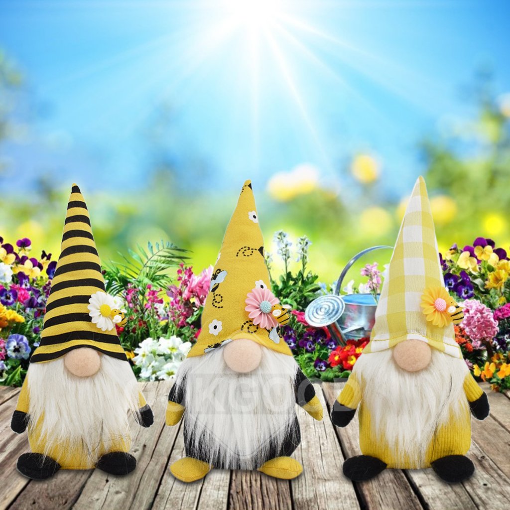 Lovely Faceless Gnome Brothers For Spring Gift And Decoration