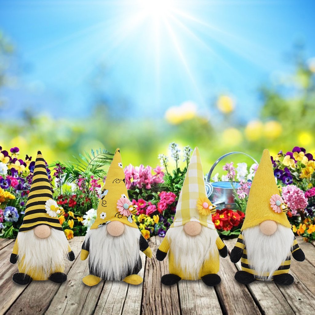 Lovely Faceless Gnome Brothers For Spring Gift And Decoration
