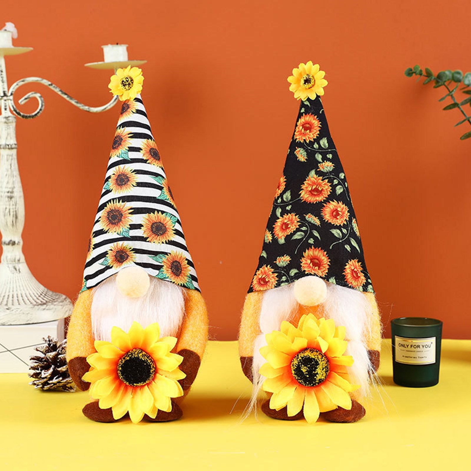 Sunflower Plush Gnome Couple