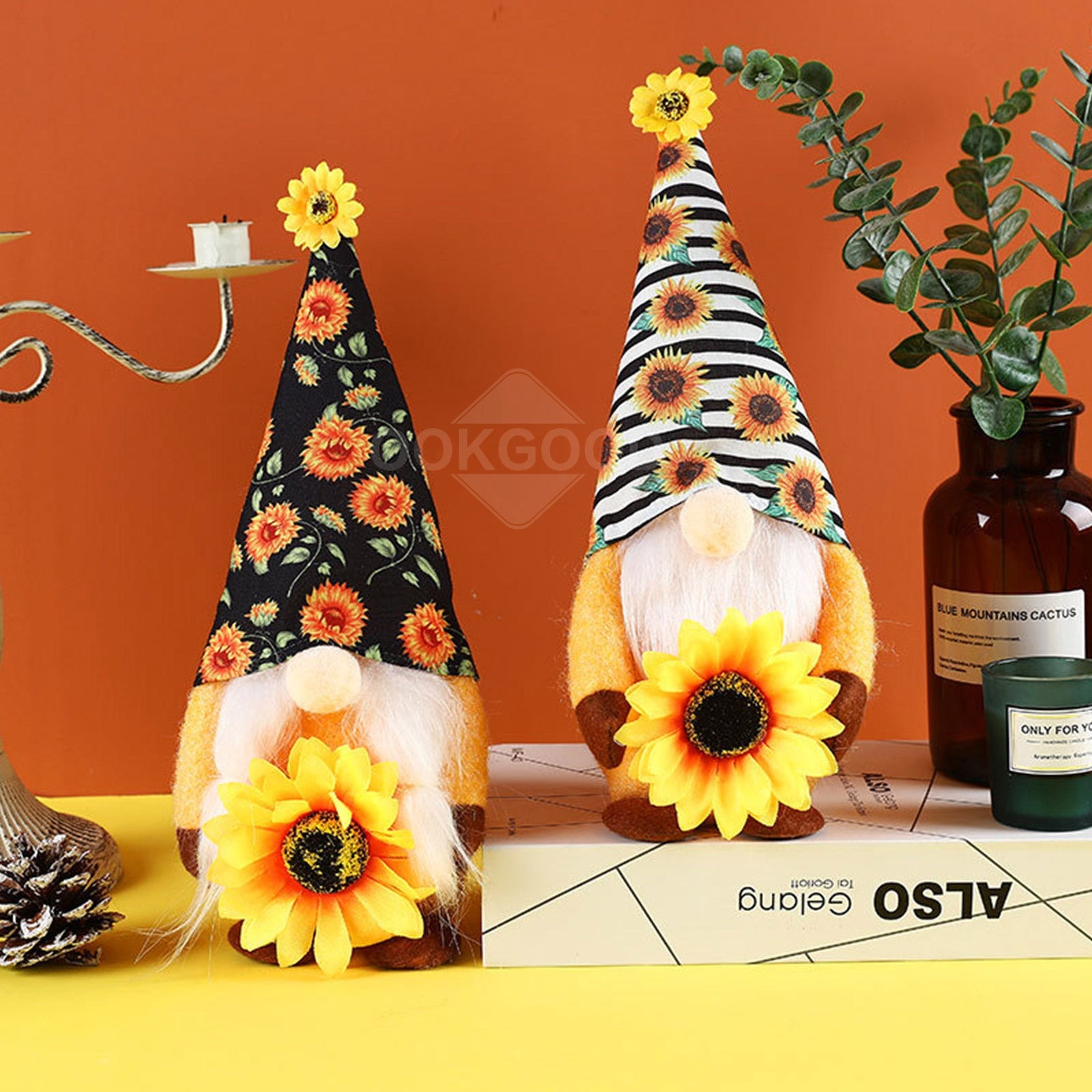 Sunflower Plush Gnome Couple