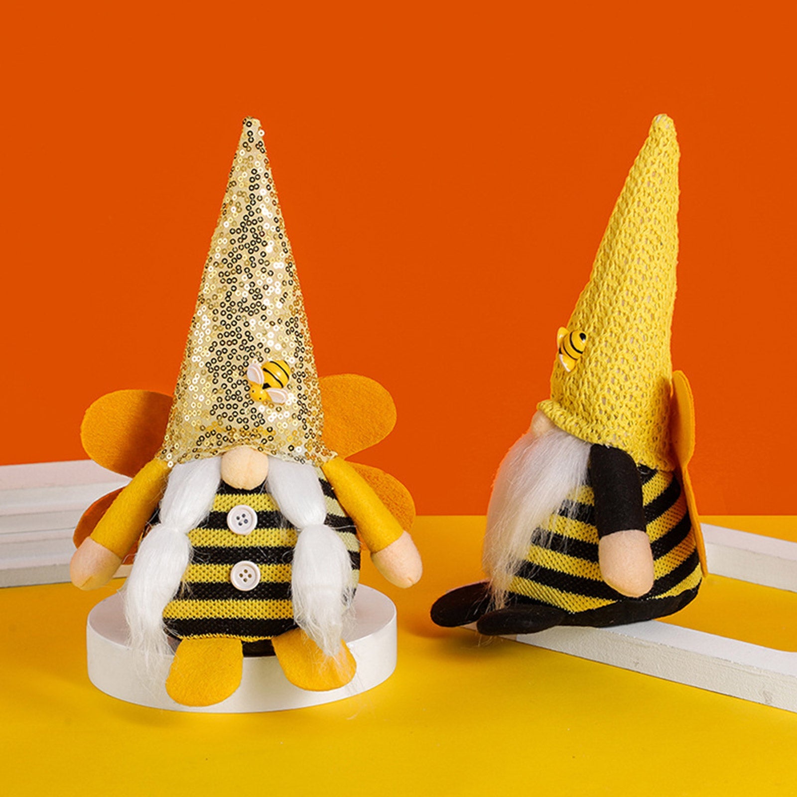Handmade Bee Gnome Doll Family With Wings